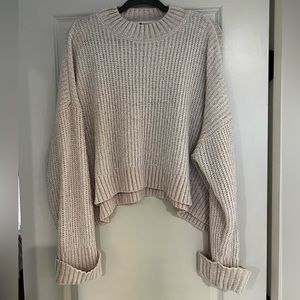 Cropped Velvet Sweater